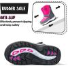K KomForme Boys Girls Snow Boots Waterproof Winter Outdoor Boots(Toddler/Little Kid/Big Kid)(Pink)