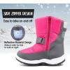 K KomForme Boys Girls Snow Boots Waterproof Winter Outdoor Boots(Toddler/Little Kid/Big Kid)(Pink)
