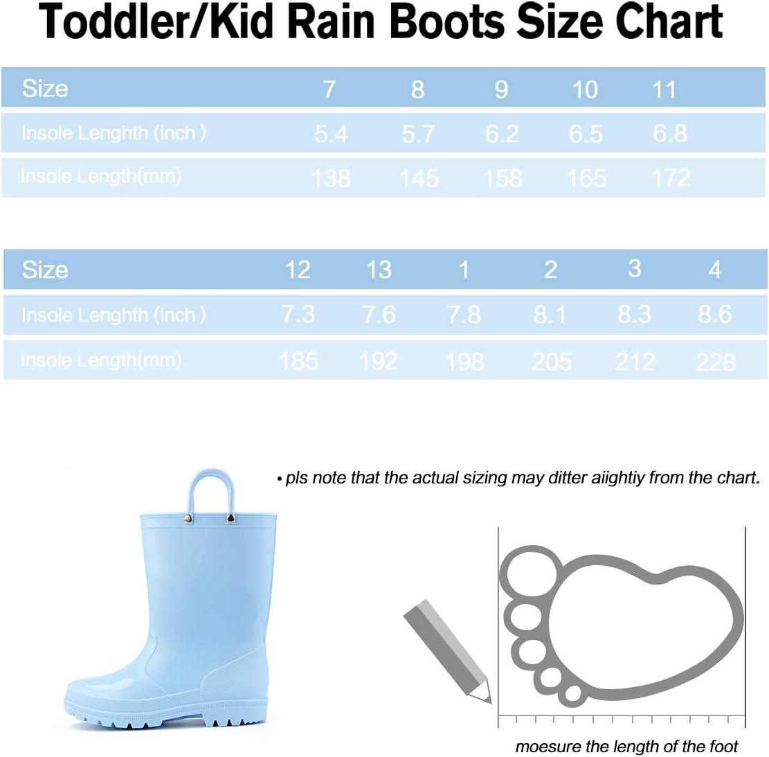 imageK KomForme Kids Girls amp Boys Rain Boots with Easyon Handles Waterproof OutdoorsBlue