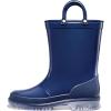 K KomForme Kids Girls & Boys Rain Boots with Easy-on Handles Waterproof Outdoors(Navy)