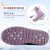 K KomForme Boys & Girls Snow Boots Insulated Fur Lined Warm Anti-Slip Waterproof Winter Boot (Toddler/Little Kid/Big Kid)(Pearl Purple)