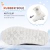 K KomForme Boys & Girls Snow Boots Insulated Fur Lined Warm Anti-Slip Waterproof Winter Boot (Toddler/Little Kid/Big Kid)(Pearl White)