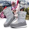 K KomForme Boys & Girls Snow Boots Insulated Fur Lined Warm Anti-Slip Waterproof Winter Boot (Toddler/Little Kid/Big Kid)(Spider Print)