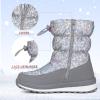K KomForme Boys & Girls Snow Boots Insulated Fur Lined Warm Anti-Slip Waterproof Winter Boot (Toddler/Little Kid/Big Kid)(Spider Print)