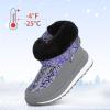 K KomForme Boys & Girls Snow Boots Insulated Fur Lined Warm Anti-Slip Waterproof Winter Boot (Toddler/Little Kid/Big Kid)(Spider Print Blue)