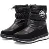K KomForme Boys & Girls Snow Boots Insulated Fur Lined Warm Anti-Slip Waterproof Winter Boot (Toddler/Little Kid/Big Kid)(Black Pearl Cloth)