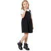 K KomForme Girls Glitter Ankle Boots Lace Up Waterproof Combat Shoes With Side Zipper for Toddler/Little Kid/Big Kid(Black)