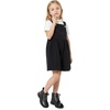 K KomForme Girls Glitter Ankle Boots Lace Up Waterproof Combat Shoes With Side Zipper for Toddler/Little Kid/Big Kid(Black Glitter)