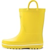 K KomForme Kids Rain Boots, Waterproof Rubber Boots with Easy-on Handles | Pull on, Slip-resistant, Double Handles(A-yellow)