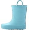K KomForme Kids Rain Boots, Waterproof Rubber Boots with Easy-on Handles | Pull on, Slip-resistant, Double Handles(Blue)