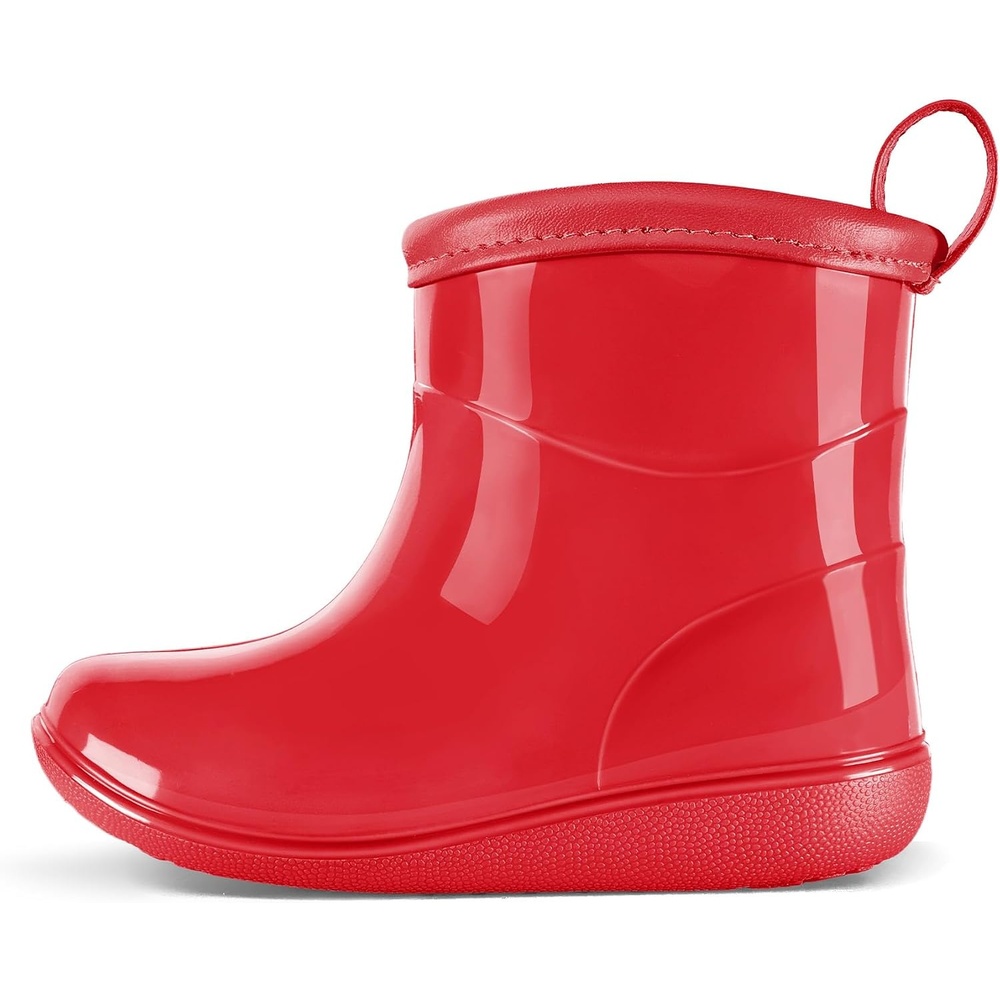 image:imageToddler Rain Boots Baby Easyon Rain Shoes for BoyampGirl  Waterproof PVCRed