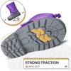 Snow Boots for Boys & Girls Warm Waterproof Slip Resistant Winter Shoes (Toddler/Little Kid/Big Kid)(Purple)