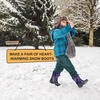 Snow Boots for Boys & Girls Warm Waterproof Slip Resistant Winter Shoes (Toddler/Little Kid/Big Kid)(Purple-heart)