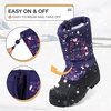 Snow Boots for Boys & Girls Warm Waterproof Slip Resistant Winter Shoes (Toddler/Little Kid/Big Kid)(Purple-heart)