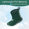 Toddler Rain Boots Baby Easy-on Rain Shoes for Boy&Girl | Waterproof, PVC(Dark Green)