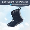 Toddler Rain Boots Baby Easy-on Rain Shoes for Boy&Girl | Waterproof, PVC(Navy)