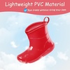 Toddler Rain Boots Baby Easy-on Rain Shoes for Boy&Girl | Waterproof, PVC(Red)