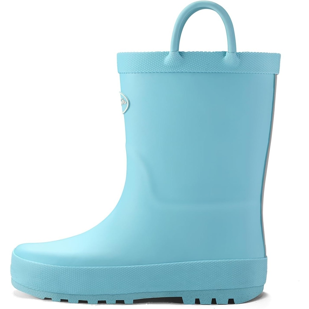 image:imageKids Rain Boots Waterproof Rubber Boots with Easyon Handles Pull on Slipresistant Double HandlesBlue