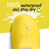 Kids Rain Boots, Waterproof Rubber Boots with Easy-on Handles | Pull on, Slip-resistant, Double Handles(A-yellow)