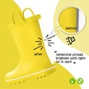 Kids Rain Boots, Waterproof Rubber Boots with Easy-on Handles | Pull on, Slip-resistant, Double Handles(A-yellow)