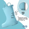 Kids Rain Boots, Waterproof Rubber Boots with Easy-on Handles | Pull on, Slip-resistant, Double Handles(Blue)