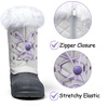 K KomForme Boys Girls Fur Lined Warm Anti-Slip Waterproof Winter Boot(Grey)