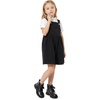 K KomForme Girls Glitter Ankle Boots Kid Combat Shoes With Side Zipper(Black)