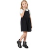K KomForme Girls Glitter Ankle Boots Kid Combat Shoes With Side Zipper(Black Glitter)
