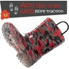 K KomForme Kids Rain Boots Boys Girls Light up Boots with Easy-on Handles(Black/Red Camouflage)