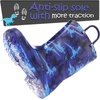 K KomForme Kids Rain Boots Boys Girls Light up Boots with Easy-on Handles(Blue Dinosaur)