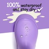 K KomForme Kids Rain Boots, Waterproof Rubber Boots with Easy-on Handles(Light Purple)