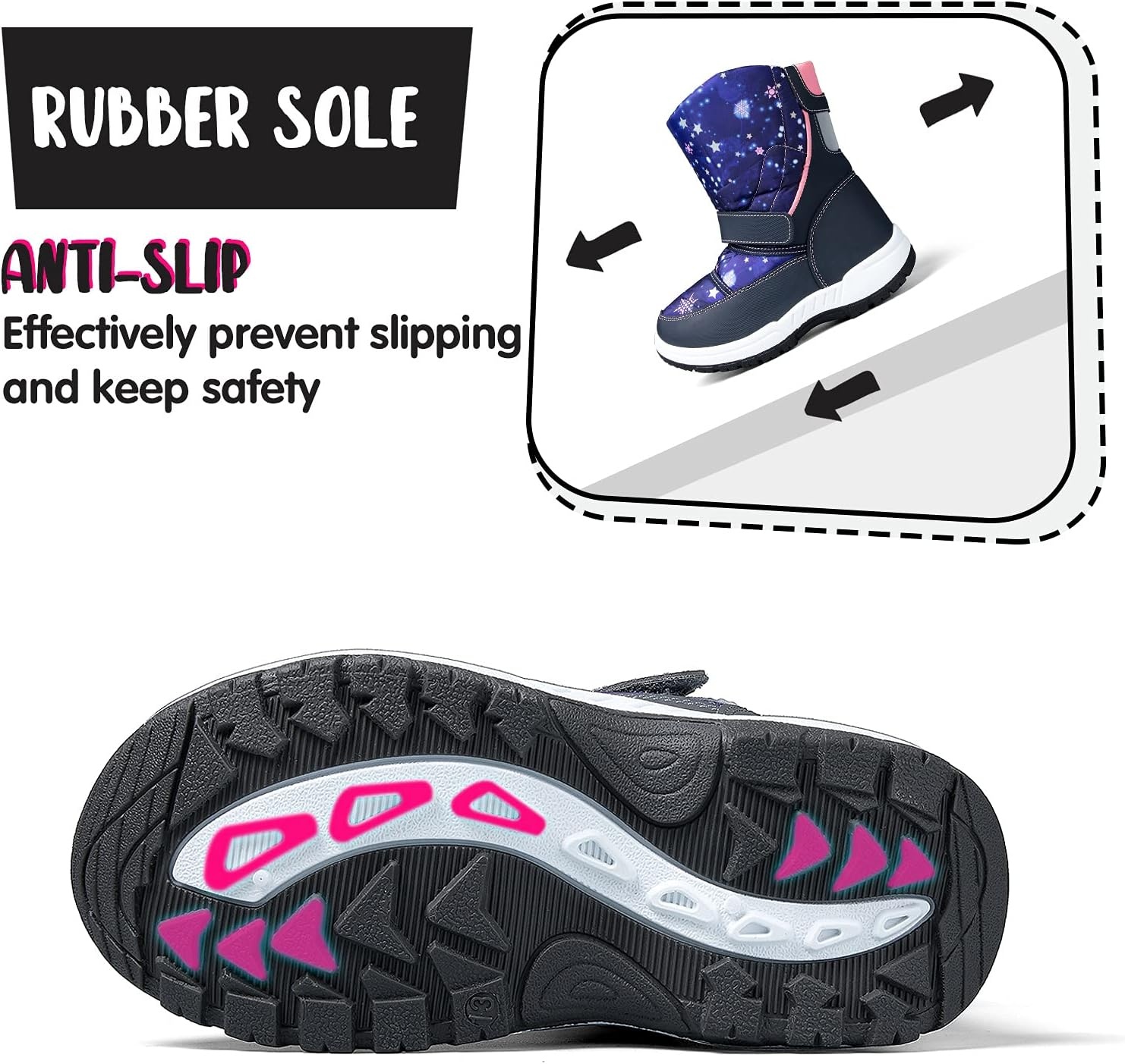 image:imageK KomForme Kids Warm Waterproof Outdoor BootsStar