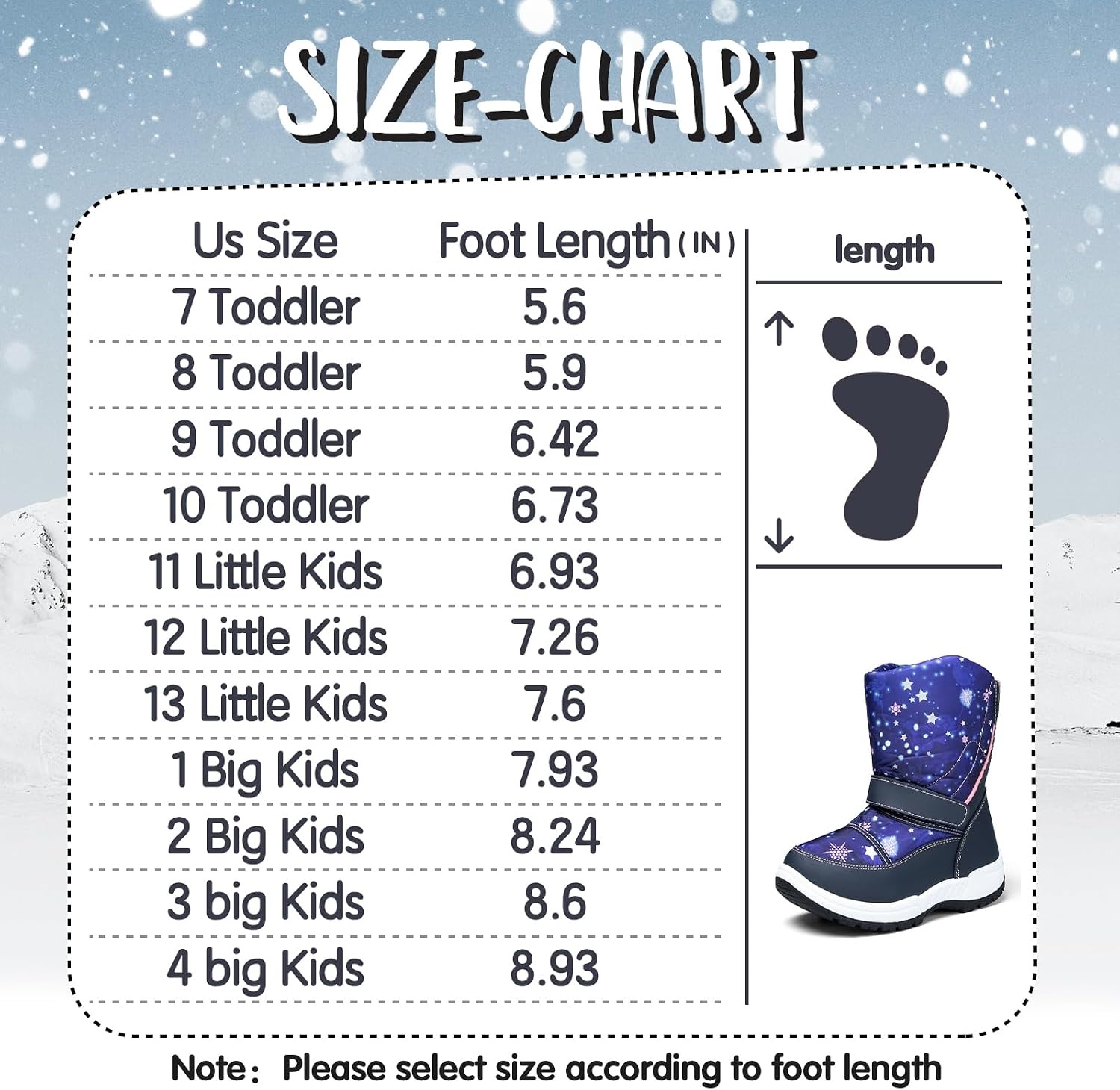 image:imageK KomForme Kids Warm Waterproof Outdoor BootsStar