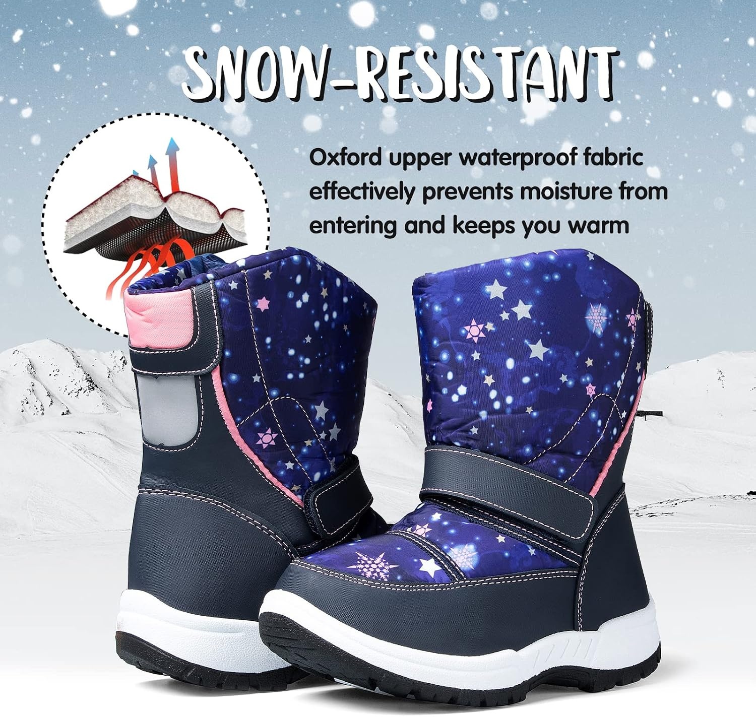 image:imageK KomForme Kids Warm Waterproof Outdoor BootsStar