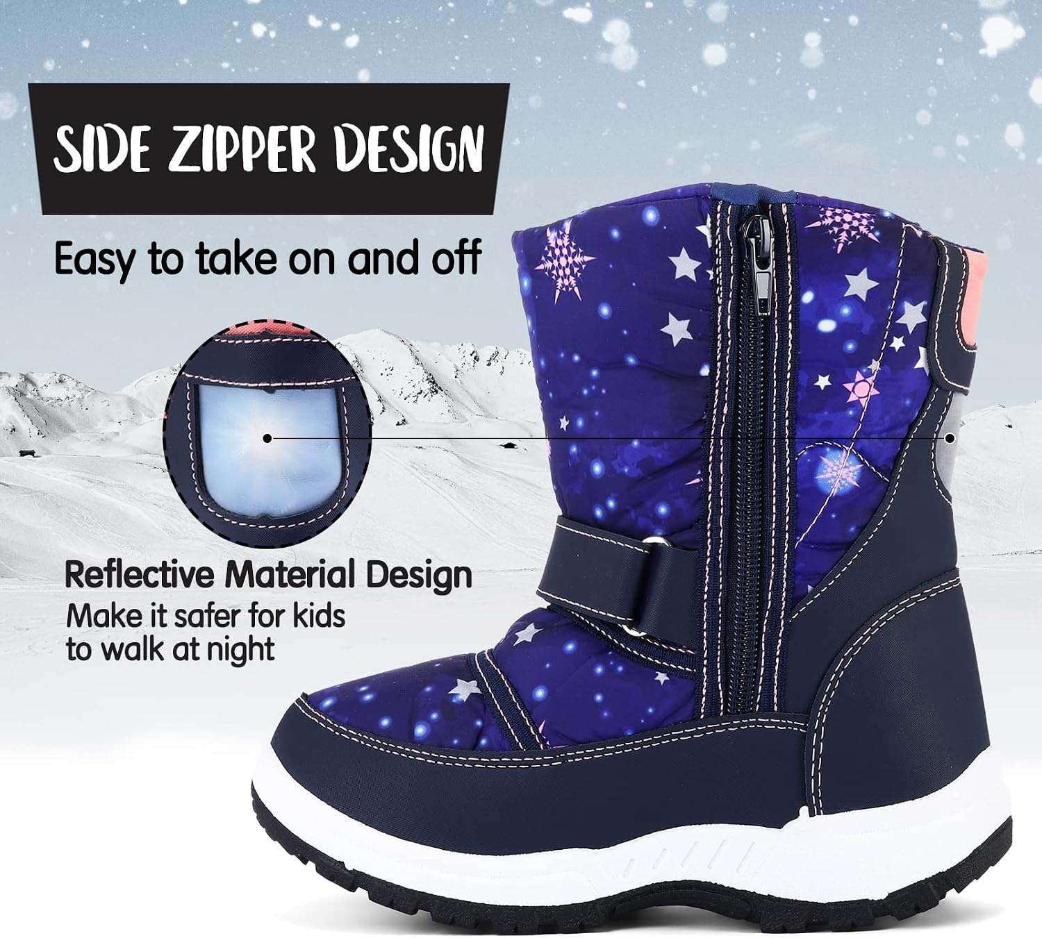 image:imageK KomForme Kids Warm Waterproof Outdoor BootsStar