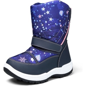 K KomForme Kids Warm Waterproof Outdoor Boots(Star)