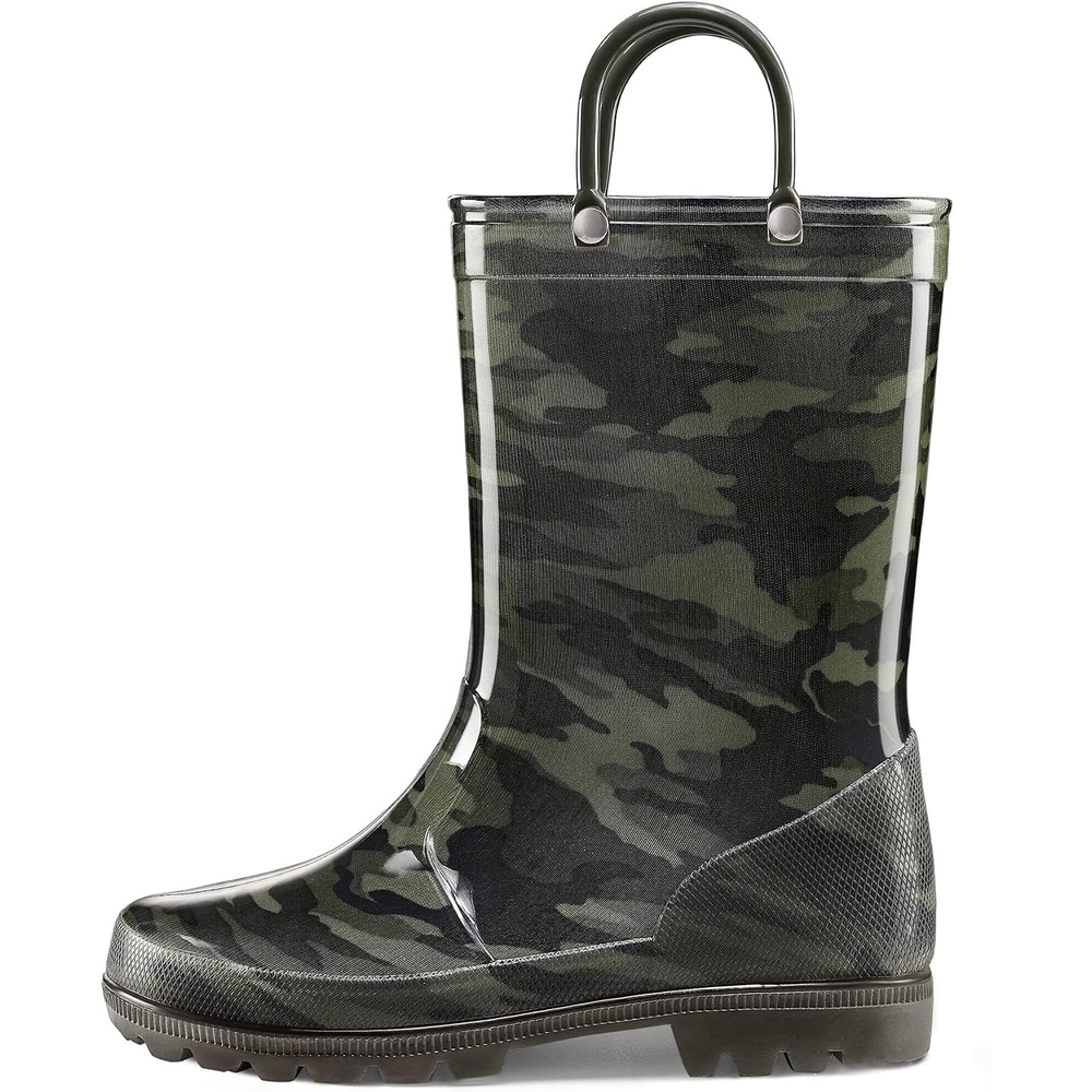 image:imageK KomForme Girls Boys Rain Boots Waterproof Boots with Easy on HandlesCamouflage