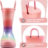 K KomForme Girls Boys Rain Boots Waterproof Boots with Easy on Handles(Colorful)