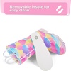 K KomForme Girls Boys Rain Boots Waterproof Boots with Easy on Handles(Colorful Clouds)