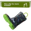 K KomForme Girls Boys Rain Boots Waterproof Boots with Easy on Handles(Green Dinosaur)
