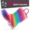 K KomForme Toddler Light Up Rain Boots for Girls Boys Waterproof Rain Boots(Shimmer Rainbow)