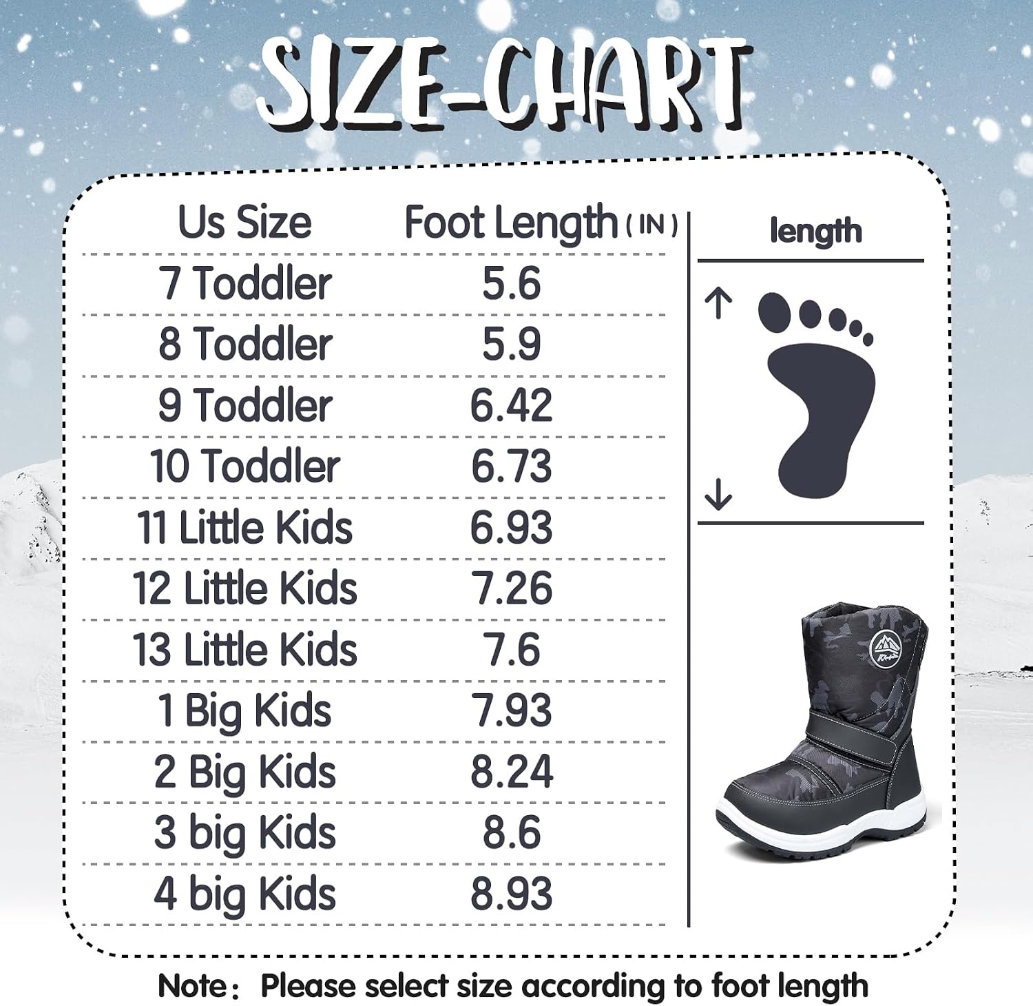 image:imageK KomForme Kids Warm Waterproof Outdoor BootsCamouflage