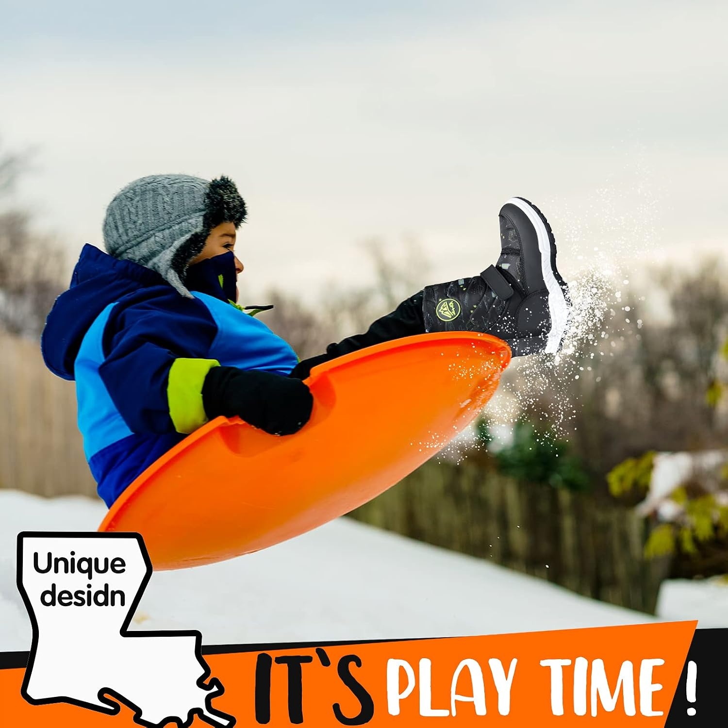 image:imageK KomForme Kids Warm Waterproof Outdoor BootsDinosaur