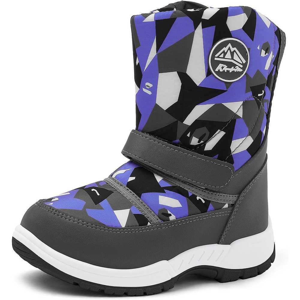 image:imageK KomForme Kids Warm Waterproof Outdoor BootsBlueGray