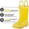 K KomForme Girls Rain Boots,Kids Waterproof Boots with Easy-on Handles(Yellow)