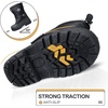 K KomForme Kids Insulated Waterproof Anti-slip Winter Warm Snow Boots(Black-k)