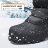 K KomForme Kids Insulated Waterproof Anti-slip Winter Warm Snow Boots(Black-snow)