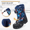 K KomForme Kids Insulated Waterproof Anti-slip Winter Warm Snow Boots(Deep-blue)