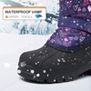 K KomForme Kids Insulated Waterproof Anti-slip Winter Warm Snow Boots(Purple-heart)