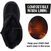 K KomForme Kids Warm Waterproof Outdoor Boots(Black)